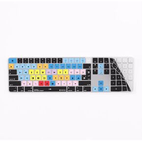 Shortcut Keyboard Cover for Avid Media Composer - Compatible with Apple Magic Numeric Keyboard with TouchID and Magic Numeric - Editors Keys