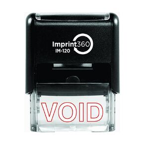 AS-IMP1050 - Void, Heavy Duty Commerical Quality Self-Inking Rubber Stamp, Red Ink, 9/16" x 1-1/2" Impression Size, Laser Engraved for Clean, Precise Imprints
