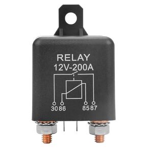 WM686 12V 4-Pin Start Relay, Heavy Duty Car ON/Off Switch Relay RL/180 200A Normally Open Used for Small Crane, Wheat Combine Harvester