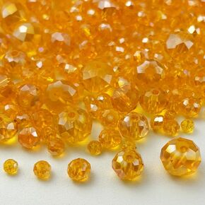600pcs Crystal Glass Beads 3mm 4mm 6mm 8mm 10mm Rondelle Faceted Crystal Beads Spacer Beads for Necklace Bracelet Earrings DIY Jewelry Crafts Making Supplies(Green AB) in Kuwait