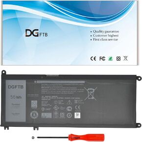 33YDH Laptop Battery for Dell Latitude 3380 3480 3490 3590 3580 3400 3500 for Inspiron 15 7577 17 7773 7778 2in1 G3 15 3579 G3 17 3779 G5 15 5587 33YDH PVHT1 81PF3 081PF3 P30E(15.2V 56WH)