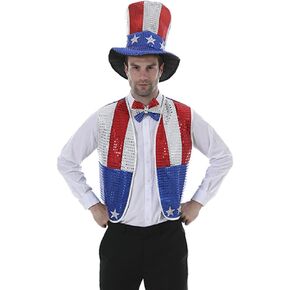 ReneeCho العم سام الترتر سترة زي 4 يوليو، الوطنية يتوهم اللباس سترة مجموعة عيد الاستقلال الأمريكي مع سترة قبعة ربطة عنق in Kuwait