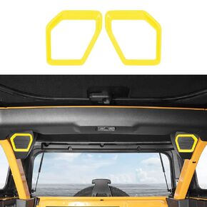 Tail Box Speaker Cover for Bronco Accessories, Car Rear Trunk Speaker Audio Trim Interior Accessories Compatible with 2021 2022 Ford Bronco(2PCS Red)