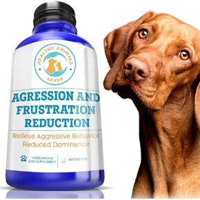 Healthy Animals 4Ever - All-Natural Dog Calming Tablets for Stress and Aggressive Behavior - Help Reduce Dog Aggression/Frustration & Promote Relaxation - Homeopathic & Highly Effective - 300 Tablets