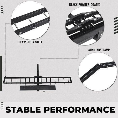 500LBS الصلب دراجة نارية سكوتر الترابية دراجة الناقل متعهد النقل مكافحة الميل عقبة جبل الرف المنحدر مع 2 ''استقبال وصلة مقطورة دبوس الناقل in Kuwait