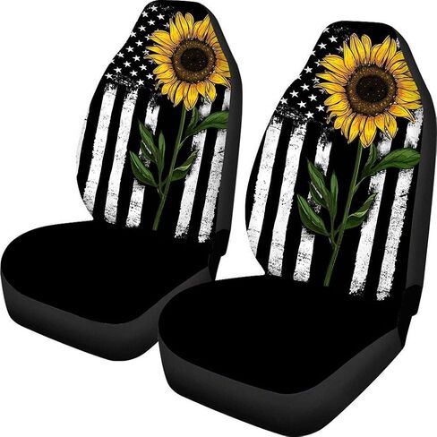POLERO Abstract Cow Print Car Seat Covers Front Seat Only 2 Pack Auto Bucket Seats Protector Accessories for Vehicles Truck SUV in Saudi Arabia