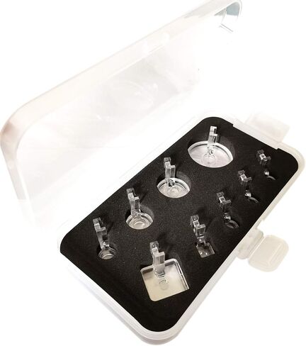 YICBOR 9pcs/Set Clarity Clear Couching Decorative Foot Threads Yarns FEET Quilting Embroidery Free Motion Echo Presser Foot for Low Shank Sewing Machines in Saudi Arabia