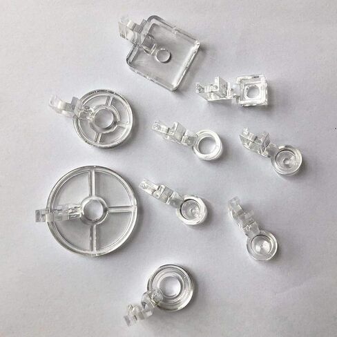 YICBOR 9pcs/Set Clarity Clear Couching Decorative Foot Threads Yarns FEET Quilting Embroidery Free Motion Echo Presser Foot for Low Shank Sewing Machines in Saudi Arabia