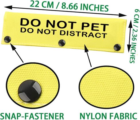 JXGZSO Do Not Pet Do Not Distract Dog Leash Wrap Snap-On Sign Service Dog Sleeve Cover (P DO NOT DISTRACT DLS) in Saudi Arabia