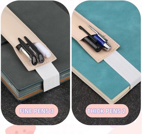 4 Pcs Adjustable Elastic Band Pen Holder, Pen Holder for Notebook, Notebook Pen Holder with Elastic Band, Pencil Holder, Pen Sleeve Case for Notebooks(Beige, Gray, Brown, Blue) in Saudi Arabia