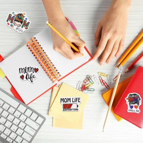 100 Pcs Mom Stickers, Mom Life Stickers Mom Car Decals, Funny Mom Cute Stickers, Aesthetic Mother Stickers for Mothers Gift, Water Bottles, Luggage, Car, Laptop, Guitar, Scrapbook, Bike, Fridge in Saudi Arabia