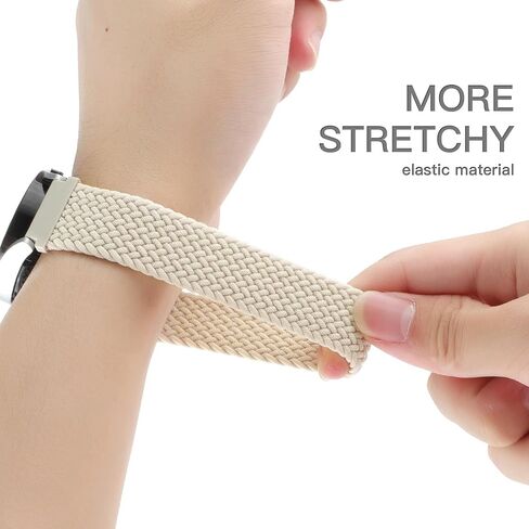 Stretchy Braided Bands Compatible with Samsung Galaxy Watch 5 Band 40mm 44mm,Galaxy Watch 5 Pro Band 45mm/Galaxy Watch 6 Band/Galaxy Watch 4 Band/Galaxy Active 2 Band,20mm Soft Braided Nylon Sport Wristband,Multi Colors in Saudi Arabia
