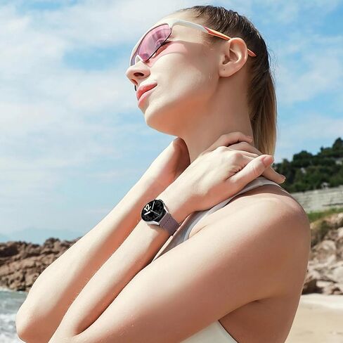 Stretchy Braided Bands Compatible with Samsung Galaxy Watch 5 Band 40mm 44mm,Galaxy Watch 5 Pro Band 45mm/Galaxy Watch 6 Band/Galaxy Watch 4 Band/Galaxy Active 2 Band,20mm Soft Braided Nylon Sport Wristband,Multi Colors in Saudi Arabia