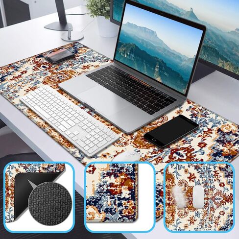 لوحة ماوس للألعاب مع مسند للمعصم، بساط مكتب، لوحة ماوس كبيرة مقاس 4 في 1 مقاس XXL + مسند معصم لوحة المفاتيح + مسند معصم الماوس + مجموعة قواعد مع تصميم مريح للمنزل والمكتب وخطوط الخرائط الطبوغرافية in Kuwait