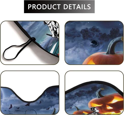 Halloween Anime Characters Car Windshield Sun Shade Horror Car Accessories Funny Sun Shade Keep Your Vehicle Cool 51x27.5 Inch in Saudi Arabia