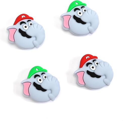 DLseego Thumb Grips تصميم قبعات للتبديل/التبديل لايت/تبديل وحدة تحكم OLED، وحدة تحكم تناظرية من السيليكون الناعم Joycon أغطية واقية مضادة للانزلاق 4 قطع قبعات عصا التحكم بأزرار السلاحف - السلاحف الخضراء in Kuwait