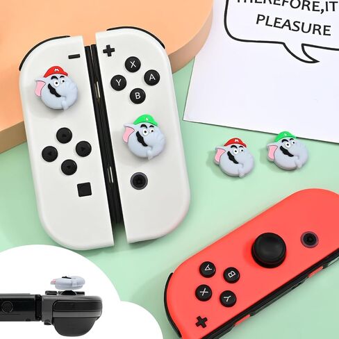DLseego Thumb Grips تصميم قبعات للتبديل/التبديل لايت/تبديل وحدة تحكم OLED، وحدة تحكم تناظرية من السيليكون الناعم Joycon أغطية واقية مضادة للانزلاق 4 قطع قبعات عصا التحكم بأزرار السلاحف - السلاحف الخضراء in Kuwait