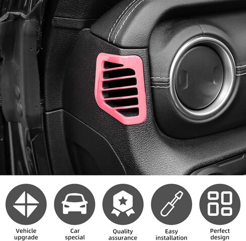 Dashboard Side Air Conditioning Vent Trim Cover Fit for 2018-2023 Jeep Wrangler JL JLU & Jeep Gladiator JT(Orange) in Saudi Arabia