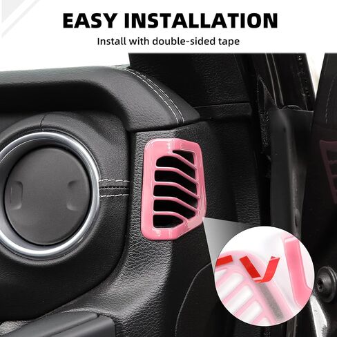 Dashboard Side Air Conditioning Vent Trim Cover Fit for 2018-2023 Jeep Wrangler JL JLU & Jeep Gladiator JT(Orange) in Saudi Arabia
