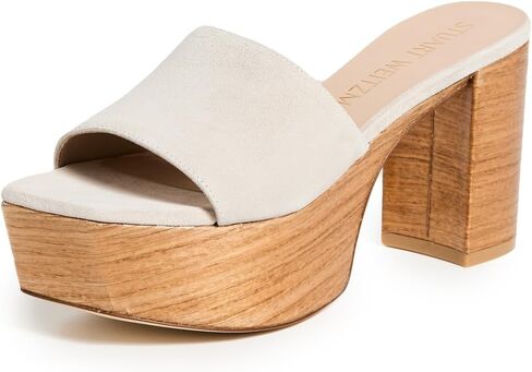 Stuart Weitzman Women's Square High Platform Slides 95mm in Saudi Arabia