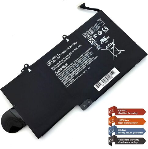 استبدال بطارية الكمبيوتر المحمول 11.4V 43Wh NP03XL لجهاز HP Pavilion X360 13-A010DX 13-a013cl 13-A110DX؛ اتش بي انفي 15-u010dx 15-u011dx 761230-005 760944-421 HSTNN-LB6L in Kuwait