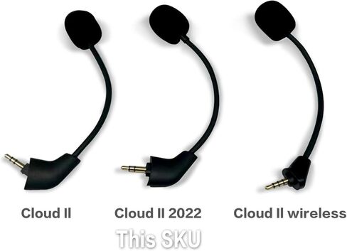 Replacement Game Mic for Kingston HyperX Cloud, Cloud X and Cloud II 2nd Version Gaming Headset on PS4 PS5 Xbox One Nintendo Switch PC, 3.5mm Detachable Boom Microphone in Saudi Arabia