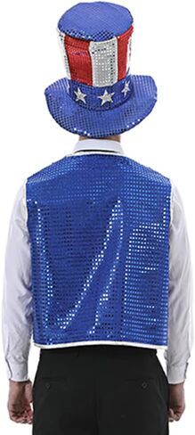 ReneeCho العم سام الترتر سترة زي 4 يوليو، الوطنية يتوهم اللباس سترة مجموعة عيد الاستقلال الأمريكي مع سترة قبعة ربطة عنق in Kuwait