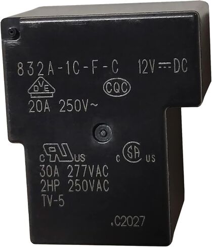 832A-1C-F-C 12VDC 20A مرحل السيارات شديد التحمل 20A PCB، 5 دبابيس SPDT متوافق مع 832HA-1C-F-C 12VDC in Kuwait