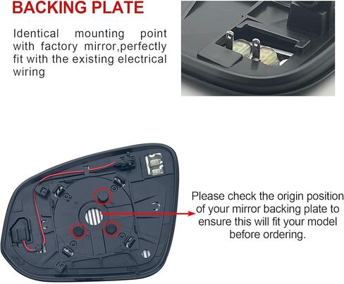 مرآة جانبية للركاب مُدفأة متوافقة مع مرآة Toyota Rav4 2016-2023 Tacoma 2016-2021 - مرآة لمرايا Toyota RAV4 مرايا الركاب لـ RAV4 مع حامل خلفي وكشف النقاط العمياء in Kuwait
