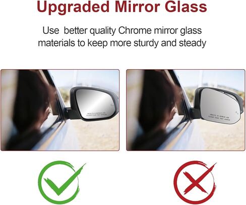مرآة جانبية للركاب مُدفأة متوافقة مع مرآة Toyota Rav4 2016-2023 Tacoma 2016-2021 - مرآة لمرايا Toyota RAV4 مرايا الركاب لـ RAV4 مع حامل خلفي وكشف النقاط العمياء in Kuwait