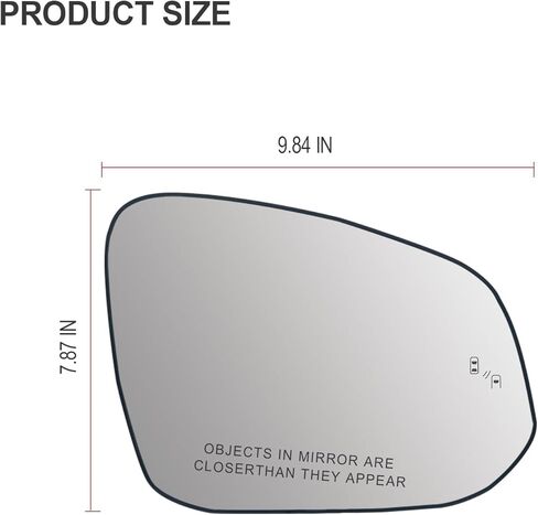 مرآة جانبية للركاب مُدفأة متوافقة مع مرآة Toyota Rav4 2016-2023 Tacoma 2016-2021 - مرآة لمرايا Toyota RAV4 مرايا الركاب لـ RAV4 مع حامل خلفي وكشف النقاط العمياء in Kuwait