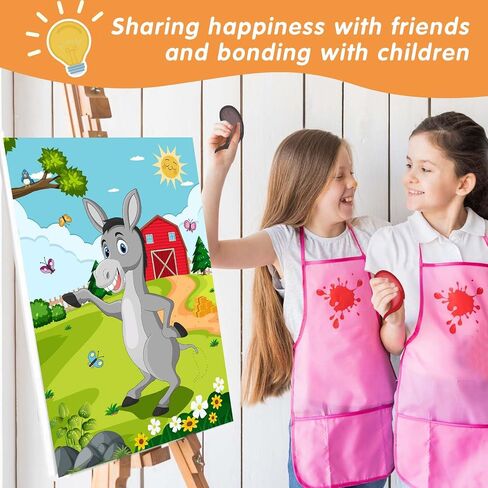 Pin The Tail On The Donkey Mexican Donkey kids party games with 24 Pcs Colorful Tails Large Party Games for Kids Mexican Party Decorations Carnival Party Supplies in Saudi Arabia