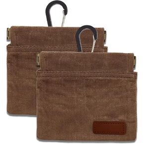 أكياس علاج الكلاب لتدريب الحيوانات الأليفة، حقيبة علاج الكلاب بإغلاق مغناطيسي، حقيبة علاج تدريب الجراء، مع أداة نقر وصفارة لتدريب الحيوانات الأليفة 2 في 1 (بني، عبوة واحدة) in Kuwait