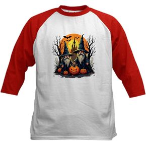 Cafepress Halloween Pumpkin Kids Baseball T Shirt Kids Cotton Baseball Jersey ، 3/4 Raglan Sleeve Shirt in Kuwait