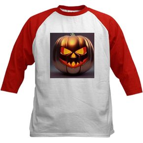 Cafepress لامعة جاك أو فانوس كيدز بيسبول تي شيرت كيدس كوتون بيسبول جيرسي ، 3/4 قميص راجلان. in Kuwait