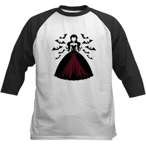 CafePress Vampire Queen Kids Baseball T Shirt Kids Cotton Baseball Jersey, 3/4 Raglan Sleeve Shirt in Kuwait