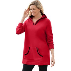 Woman Within Plus Size V-Neck Hoodie Sweatshirt in Saudi Arabia