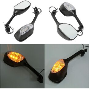 TCT-MOTORPARTS Carbon Rear View Mirrors w/LED Turn Signal Fit For Suzuki GSXR1000 2005-2016; GSXR600/ GSXR750 2006-2024 in Kuwait