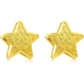 CHOW SANG SANG Gold 999.9 24K Solid Gold Star-Shaped Stud Earrings for Women 69449E in Saudi Arabia