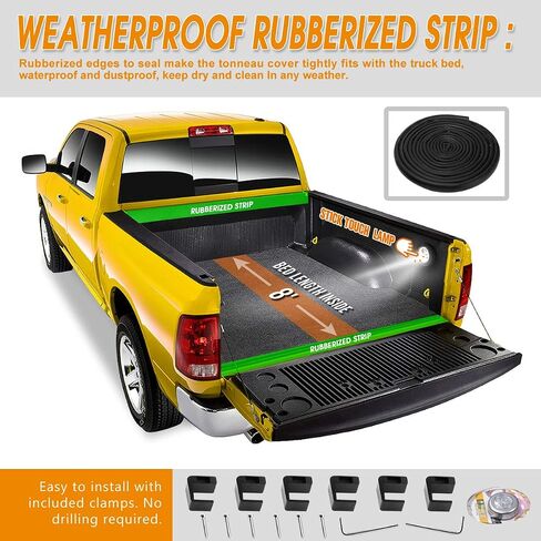 FRP Hard Tri-Fold Bed Bed Tonneau Cover متوافق مع 07-21 Toyota Tundra 6.5 قدم سرير قصير in Kuwait