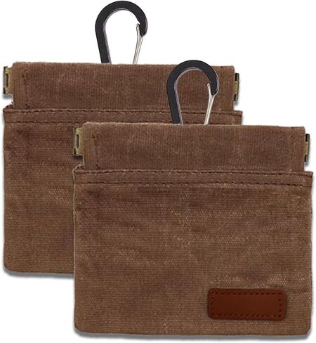 أكياس علاج الكلاب لتدريب الحيوانات الأليفة، حقيبة علاج الكلاب بإغلاق مغناطيسي، حقيبة علاج تدريب الجراء، مع أداة نقر وصفارة لتدريب الحيوانات الأليفة 2 في 1 (بني، عبوة واحدة) in Kuwait