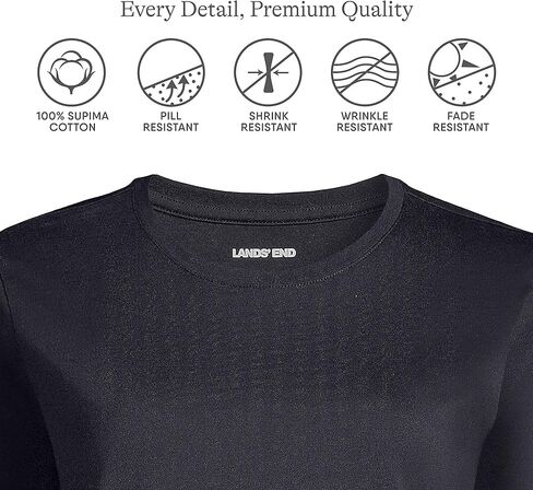 نهاية LANDS 'Women's 3/4 Supima Cotton Crewneck Tunic in Kuwait