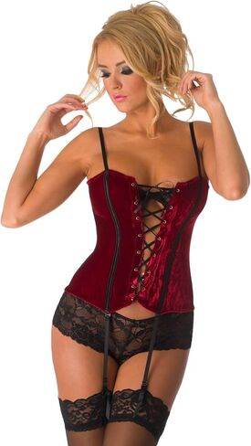 Velvet Kitten by Lingerie Diva Seductive Velvet Sexy Corset Lingerie Set in Kuwait