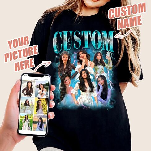 H-Dewall Custom T Shirts Graphic Tees Shirt هدايا مخصصة مخصصة للرجال أفكار هدايا قميص صديقها تصميم خاص بك in Kuwait