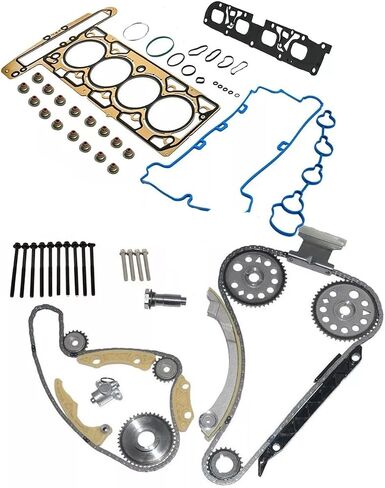طقم سلسلة التوقيت ومجموعة حشية الرأس متوافقة مع 00-08 شيفروليه كوبالت تشيفي HHR Malibu Saturn Ion Vue Pontiac Pursuit G5 2.2L 2.4L in Saudi Arabia