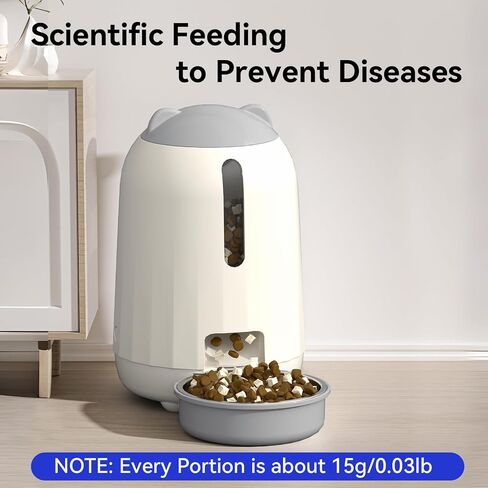 Smart Automatic Cat Feeders, Dual Power Supply Cat Food Distributor, WiFi Pet Feeder with APP Control for Remote Feeding, Moisture-proof Freshness Design, 3L Automatic Cat Feeder, Blue in Saudi Arabia