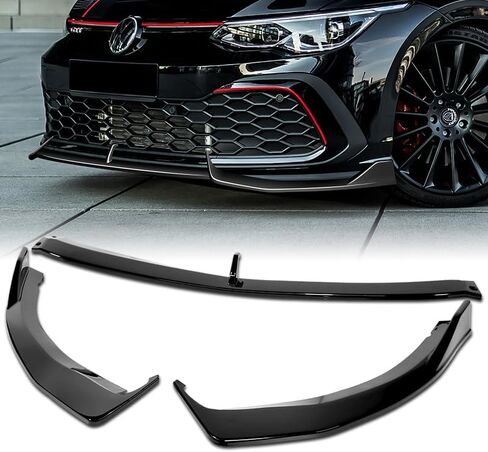 3pcs Front Bumper Lip Spoiler Body Kit Compatible with 2021-2024 Volkswagen VW Golf GTI MK 2022 2023 (Carbon Look) in Saudi Arabia