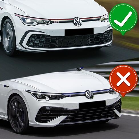 3pcs Front Bumper Lip Spoiler Body Kit Compatible with 2021-2024 Volkswagen VW Golf GTI MK 2022 2023 (Carbon Look) in Saudi Arabia