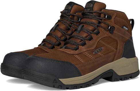 فترات فائدة حريصة على طراز Skokie Hiker Style Mid Hight Composite أحذية عمل مقاومة للماء 90 درجة ، مغناطيس/أسود ، 9.5 in Kuwait