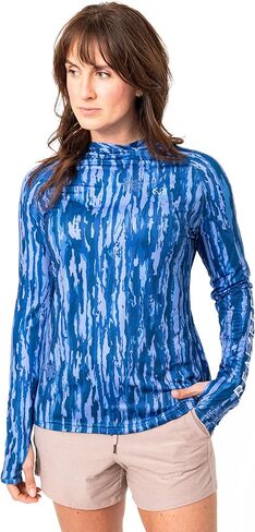Realtree Women's Women Fishing UV Protection قمصان راجلان - رطوبة ، حماية من أشعة الشمس لصيد الأسماك والجري والمشي لمسافات طويلة البط البري in Kuwait